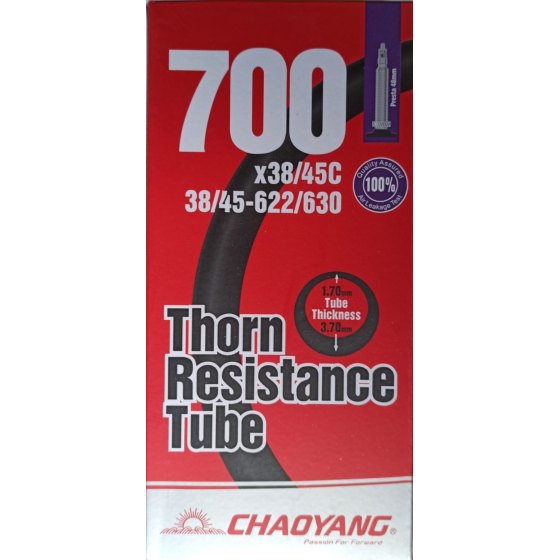 ChaoYang Camera d'aria Resistente alle forature 700x38/45 Valvola Presta 48 mm